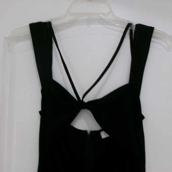 New 4th + Reckless Cutout Tummy Slit Leg Black Jumpsuit Catsuit S XS NWOT - Picture 11 of 15